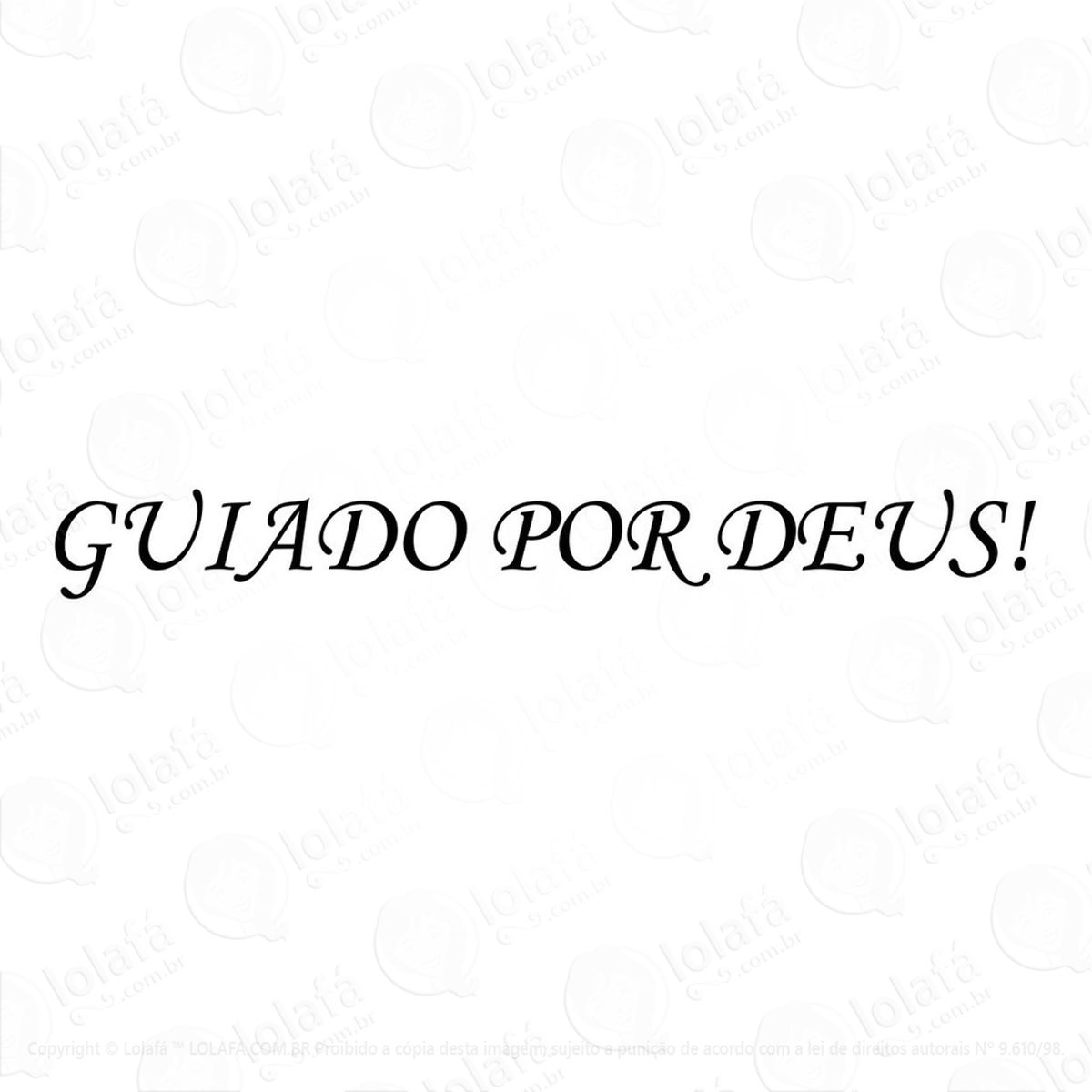 Adesivo Guiado Por Deus Frase Carro Caminhão Vidro Mod:3123