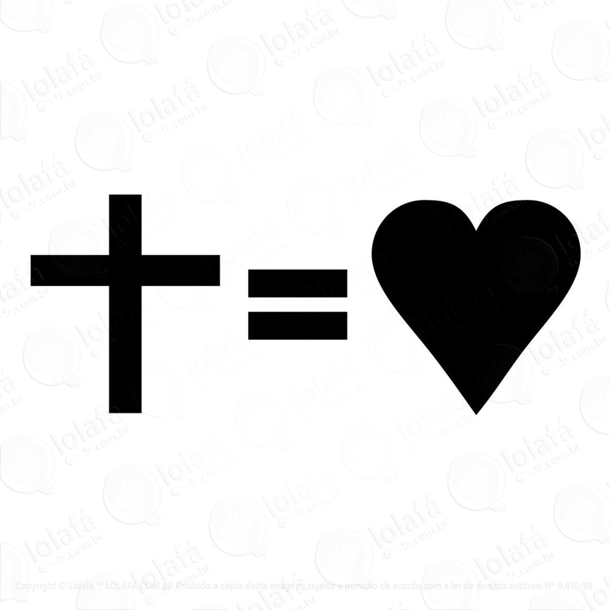 2 Adesivos Carro Cruz Amor Cristão Católico Jesus Mod:3135