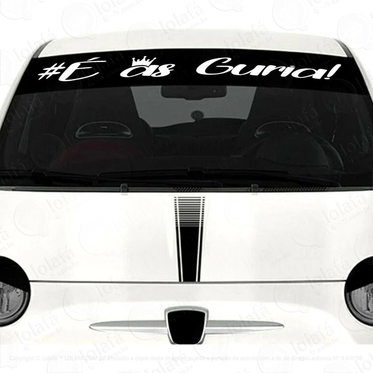 Adesivo Carro É As Guria Auto Dub Rebaixado Parabrisa Som Mod:3168