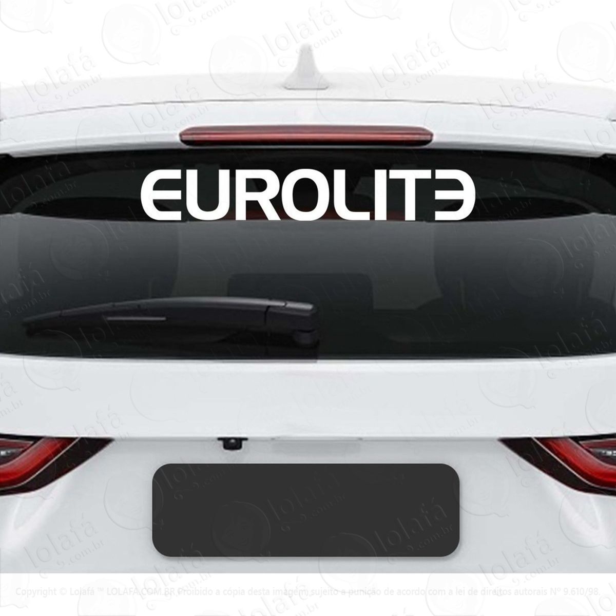 Adesivo Eurolite Carro Rebaixado Turbo Som Vidro Vinil Mod:3201