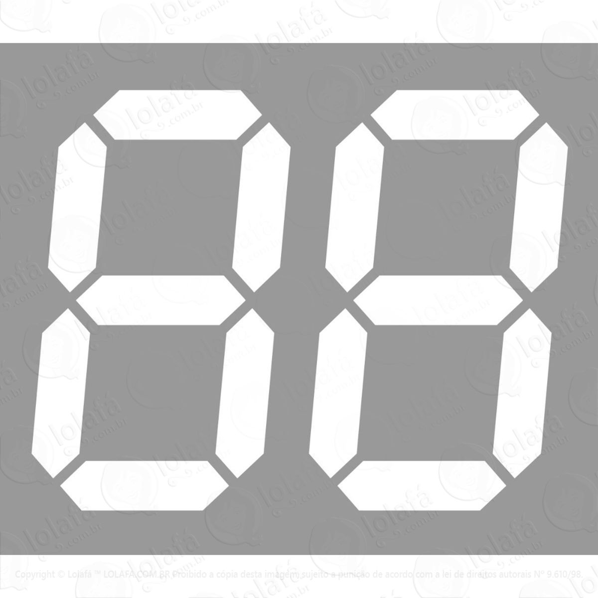Par Adesivos Numero Concessionaria Vende Carro Garagem Mod:3226