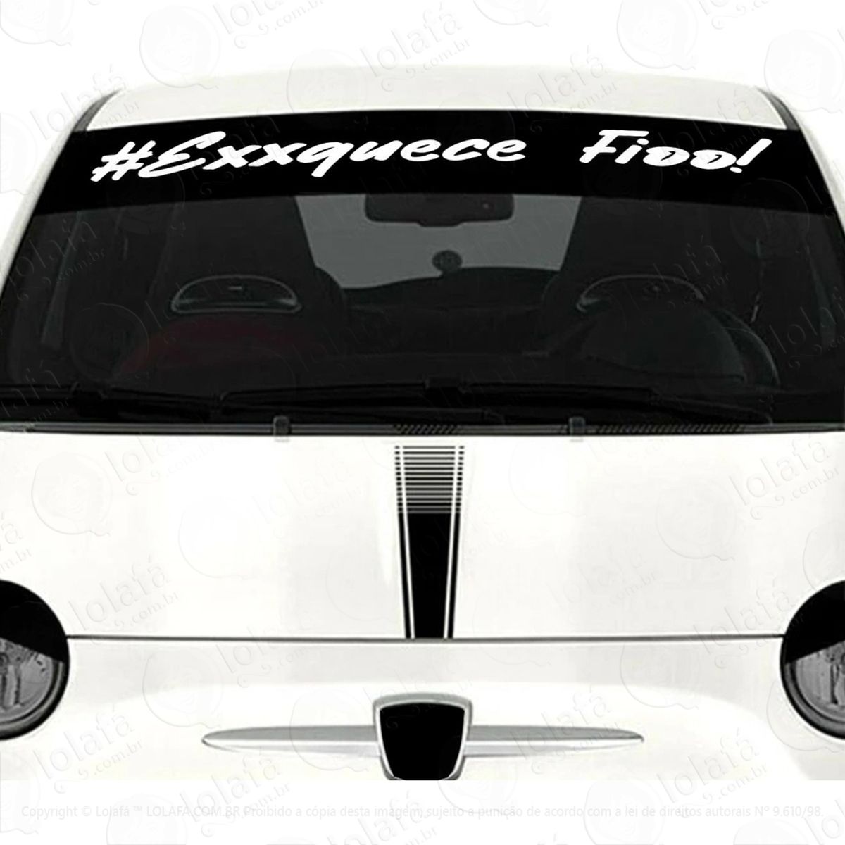 Adesivo Para Brisa Exquece Fio Carro Rebaixado Dub Som Auto Mod:3228