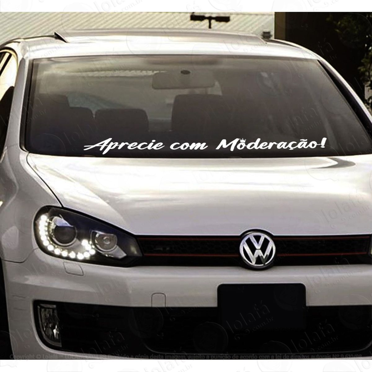 Adesivo Parabrisa Aprecie Com Moderação Som Automotivo Dub Mod:3384