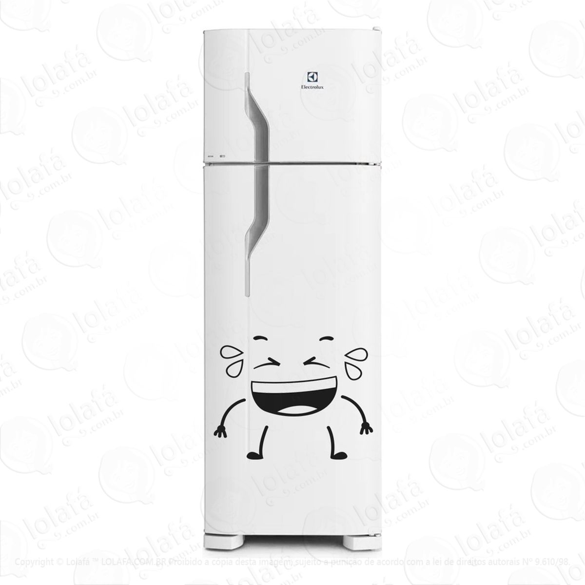 Adesivo De Geladeira Decorativo Alegre Sorriso Vidro Porta Mod:3394