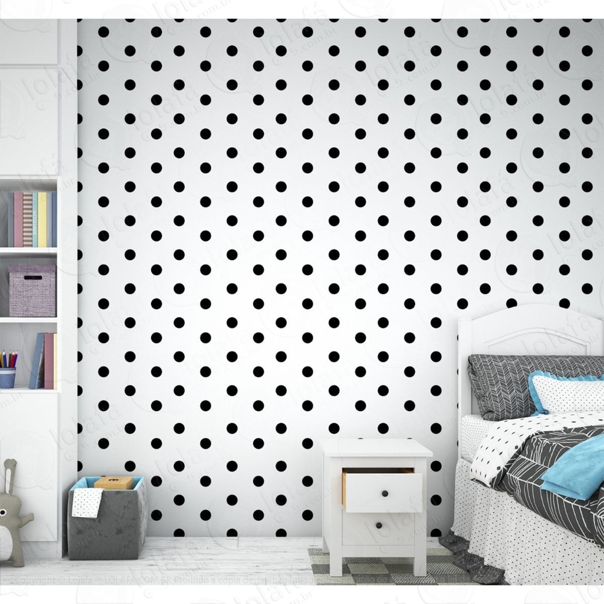 Adesivo De Parede Kit Com 250 Bolinhas 3x3cm Decorativo Casa Mod:3502