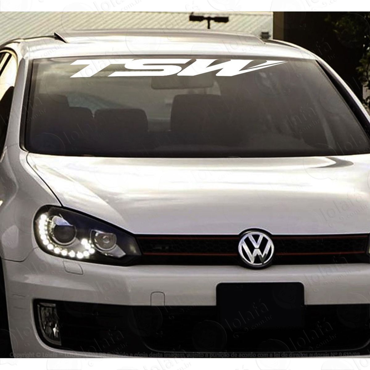 Adesivo Para Brisa Tsw Tuning Carro Rebaixado Som Dub Auto Mod:3765