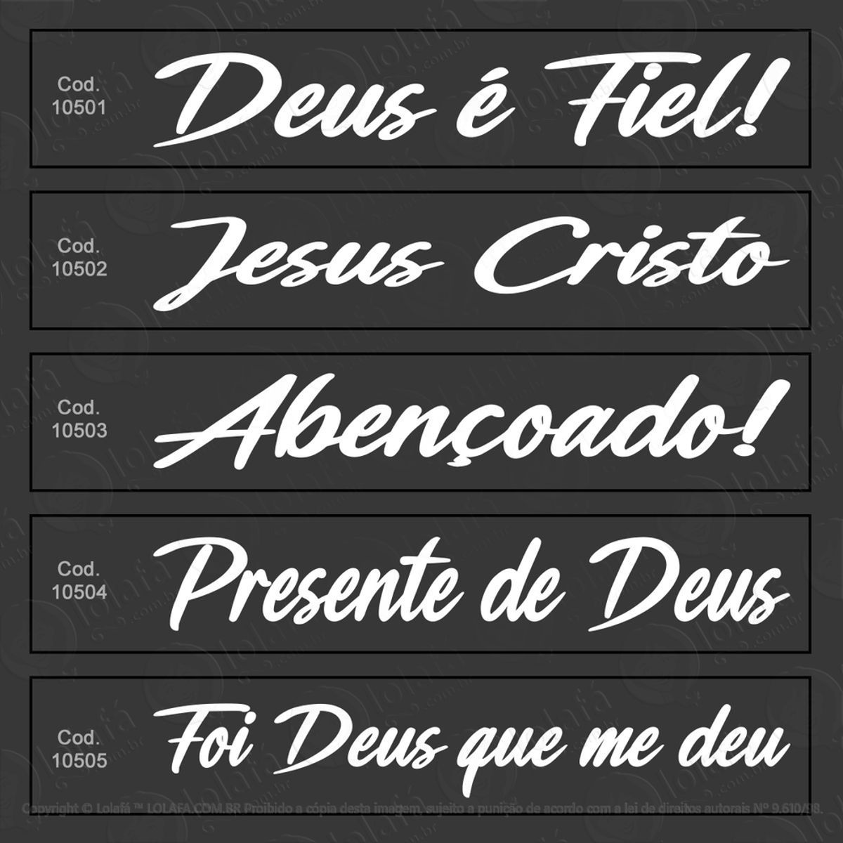 Adesivo Frase Vidro Traseiro Som Automotivo Gospel Carro Dub Mod:3775
