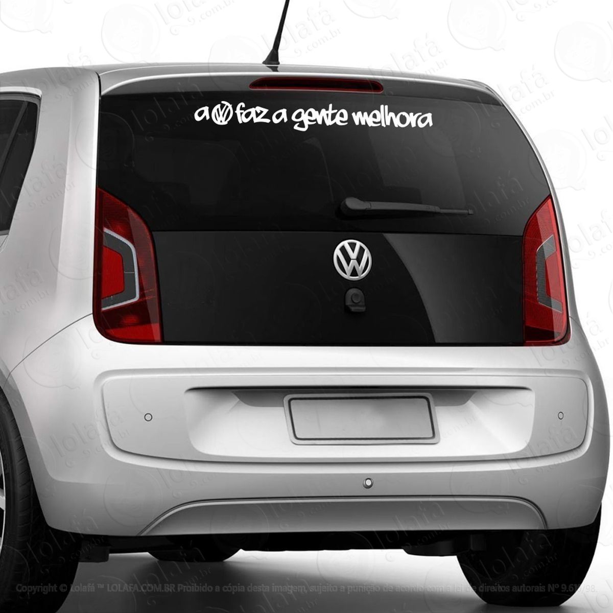 Adesivo Frase A Faz Volkswagem A Gente Melhora Dub Som 58cm Mod:3779