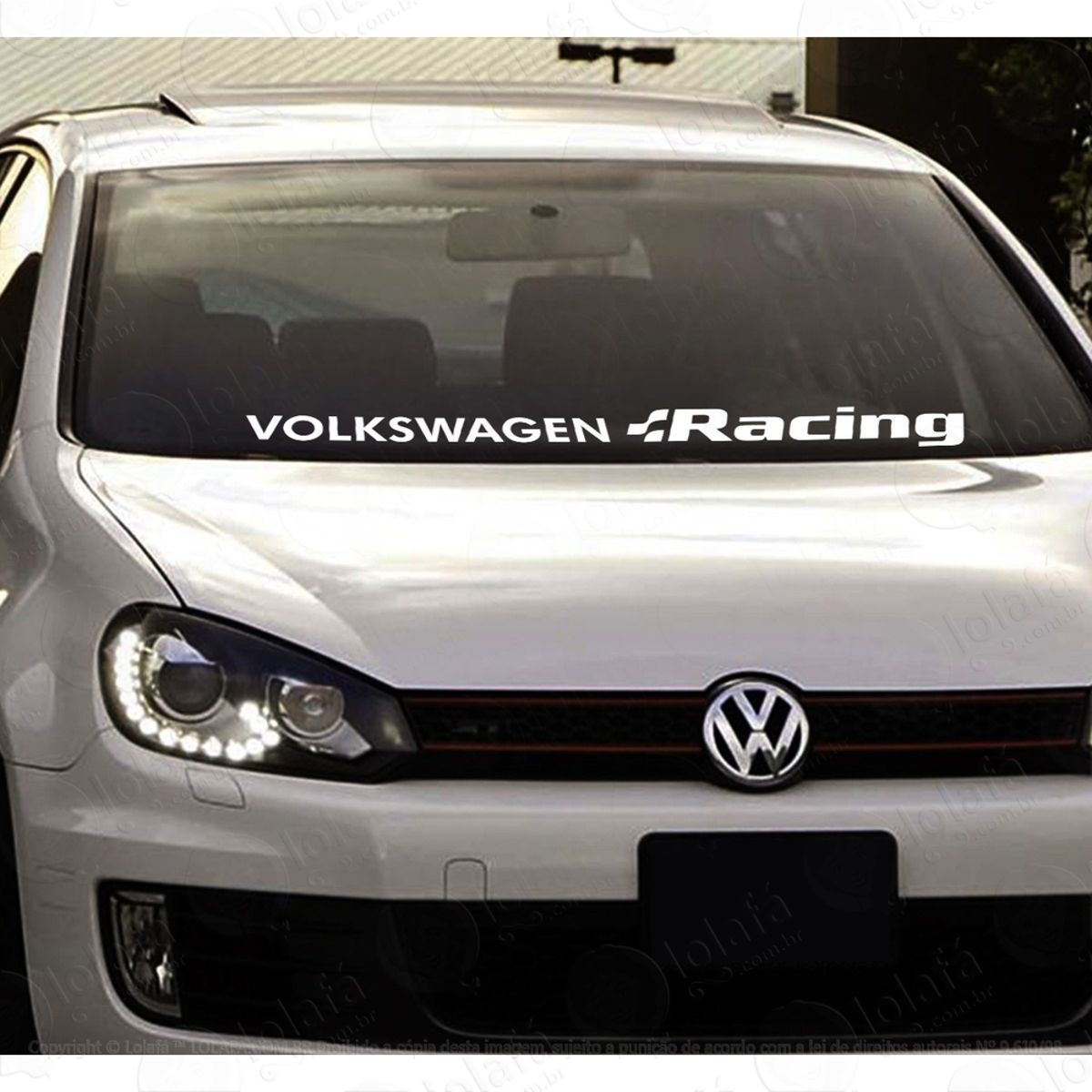 Adesivo Para Brisa Volks Wagem Racing Tuning Carro Rebaixado Mod:3782