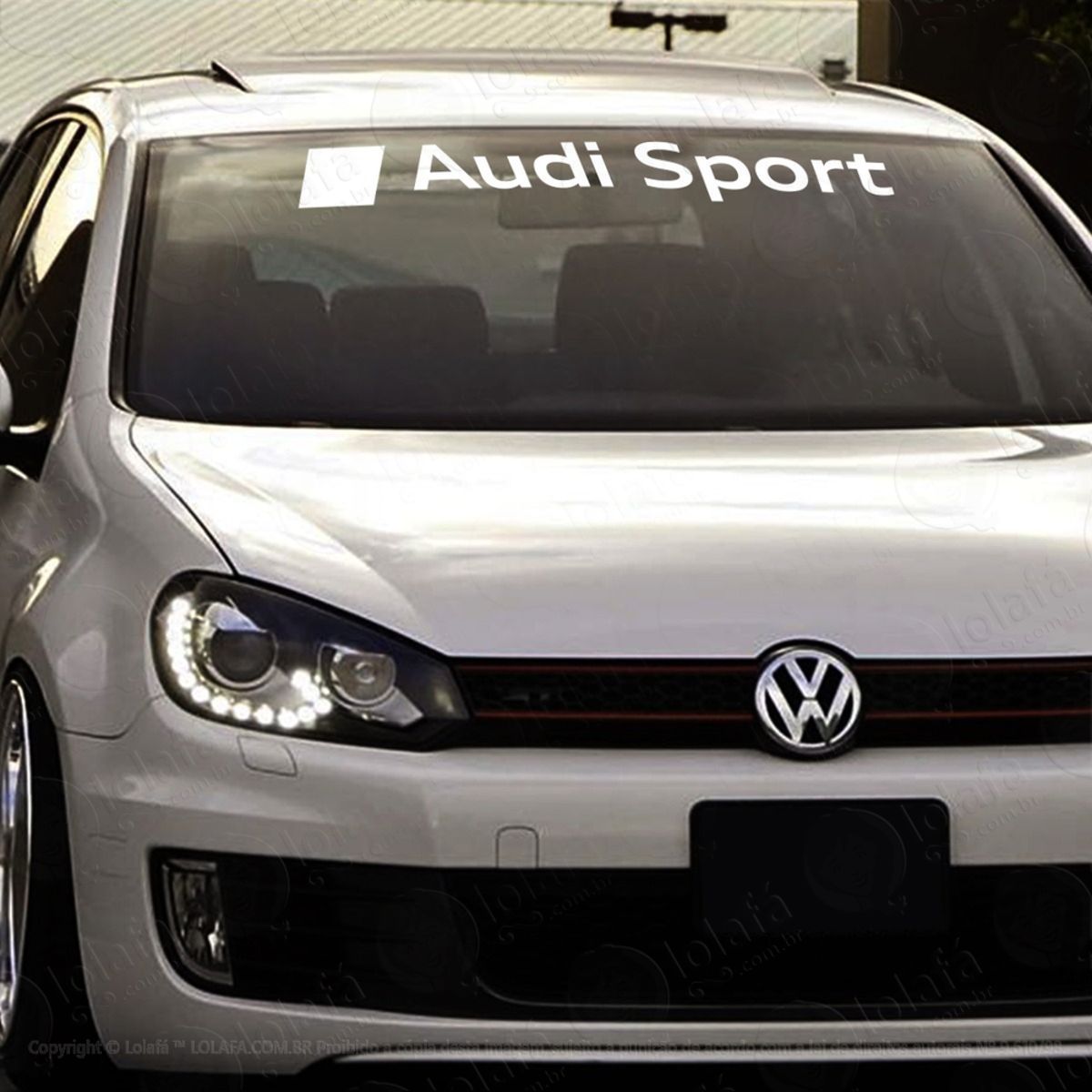 Adesivo Para Brisa Audi Sport Som Automotivo Carro Rebaixado Mod:3783