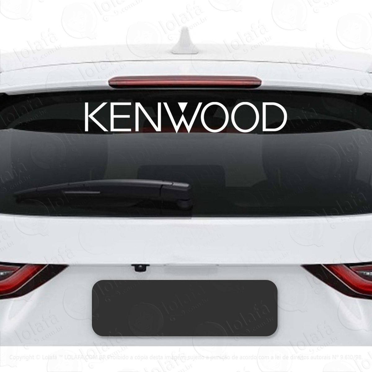 Adesivo Kenwood Carro Rebaixado Turbo Som Dub Vidro Veiculo Mod:3787
