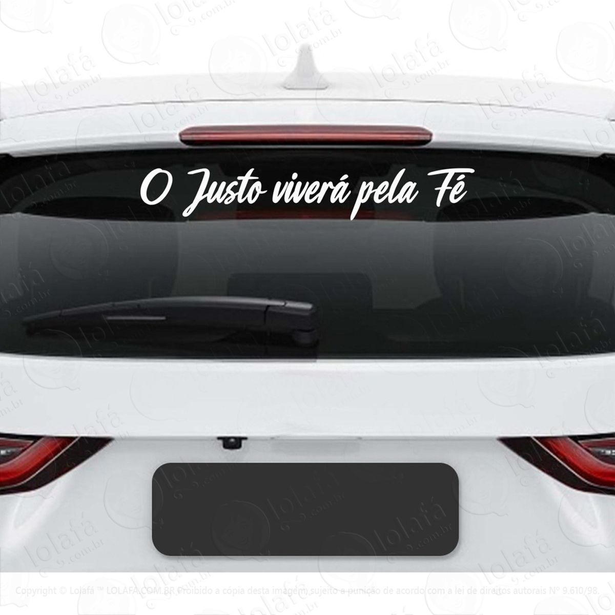 Adesivo Frase O Justo Viverá Pela Fé Católico Gospel Mod:3789