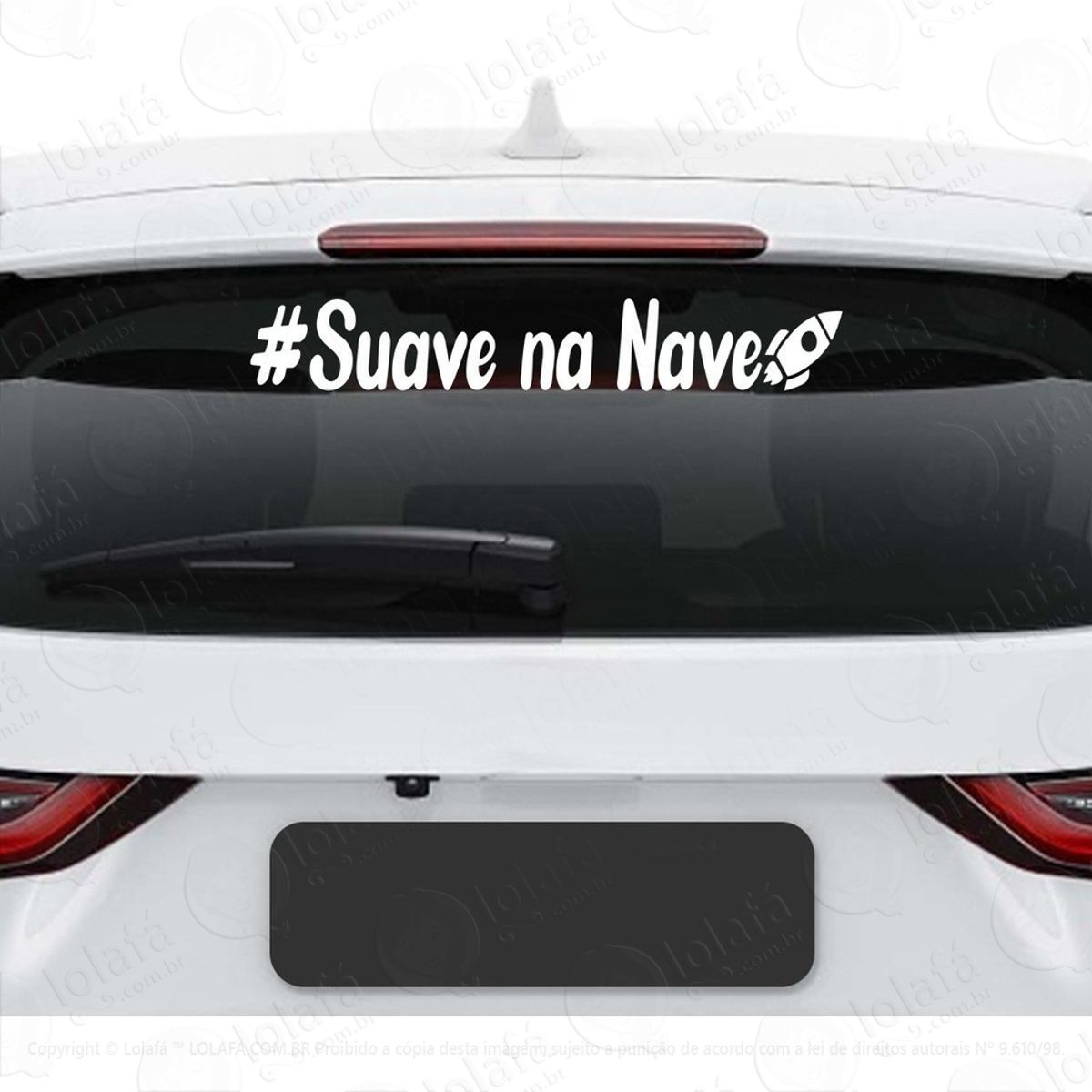 Adesivo Suave Na Nave Carro Rebaixado Som Dub Vidro Veiculo Mod:3801