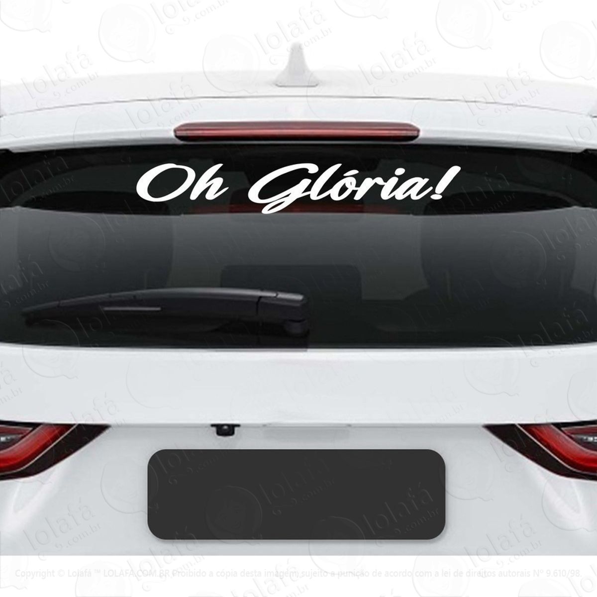 Adesivo Frase Oh Glória Carro Gospel Automotivo Caminhão Mod:3815