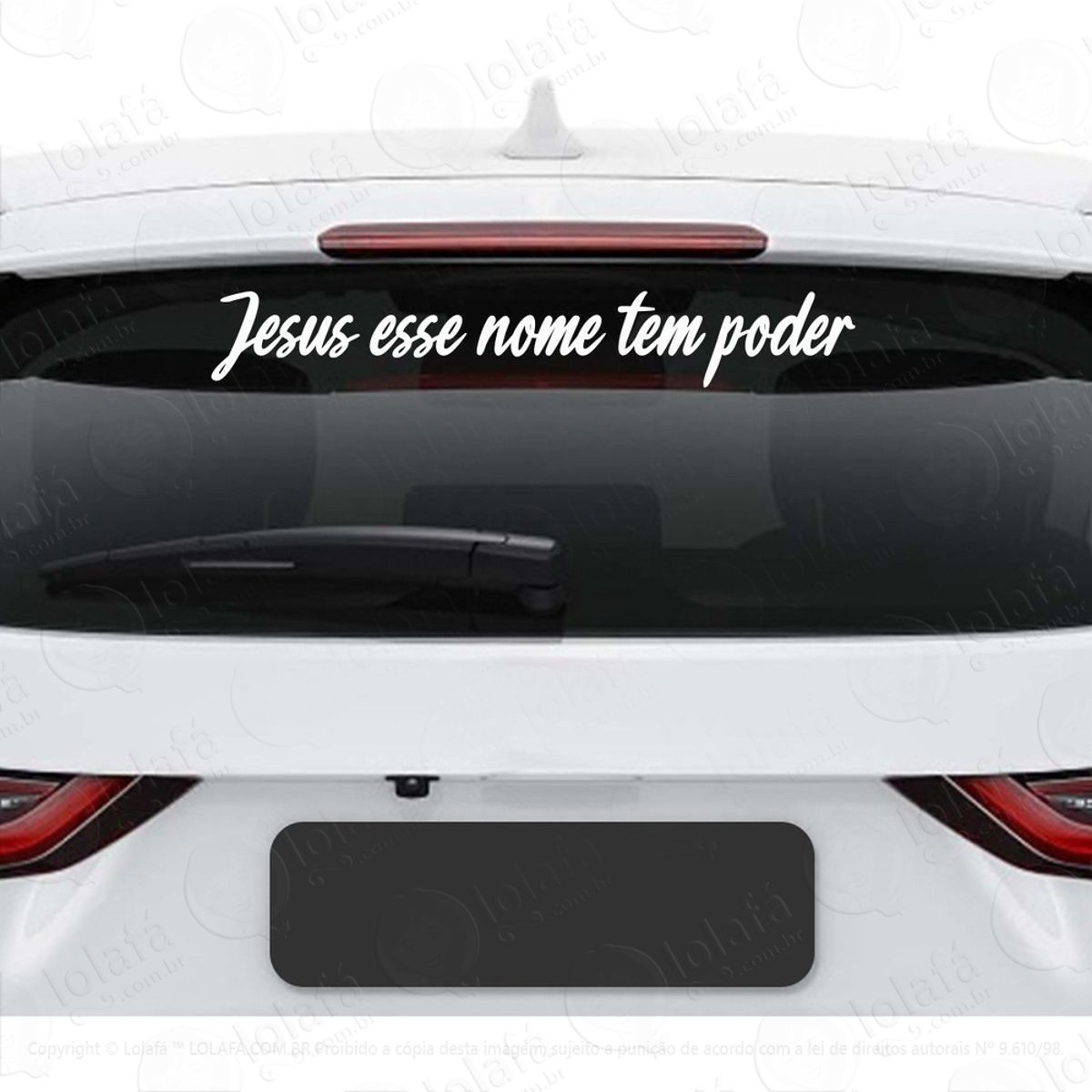 Adesivo Vidro Traseiro Jesus Esse Nome Tem Poder Automotivo Mod:3842