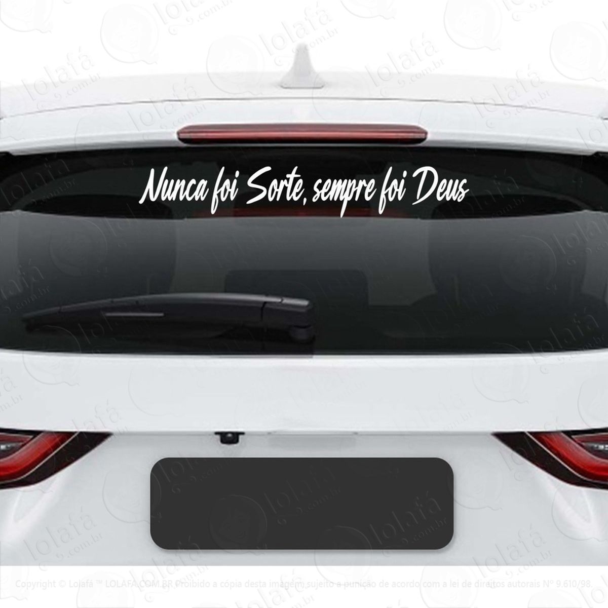 Adesivo Frase Nunca Foi Sorte Sempre Foi Deus Carro Dub Mod:3860