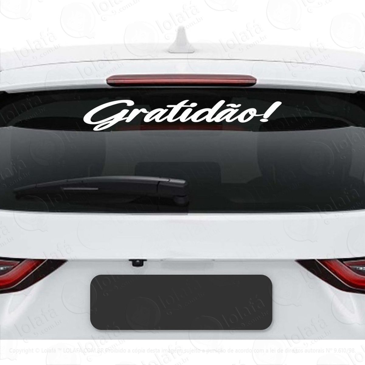 Adesivo Frase Gratidão Automotivo Carro Gospel Católico Mod:3890