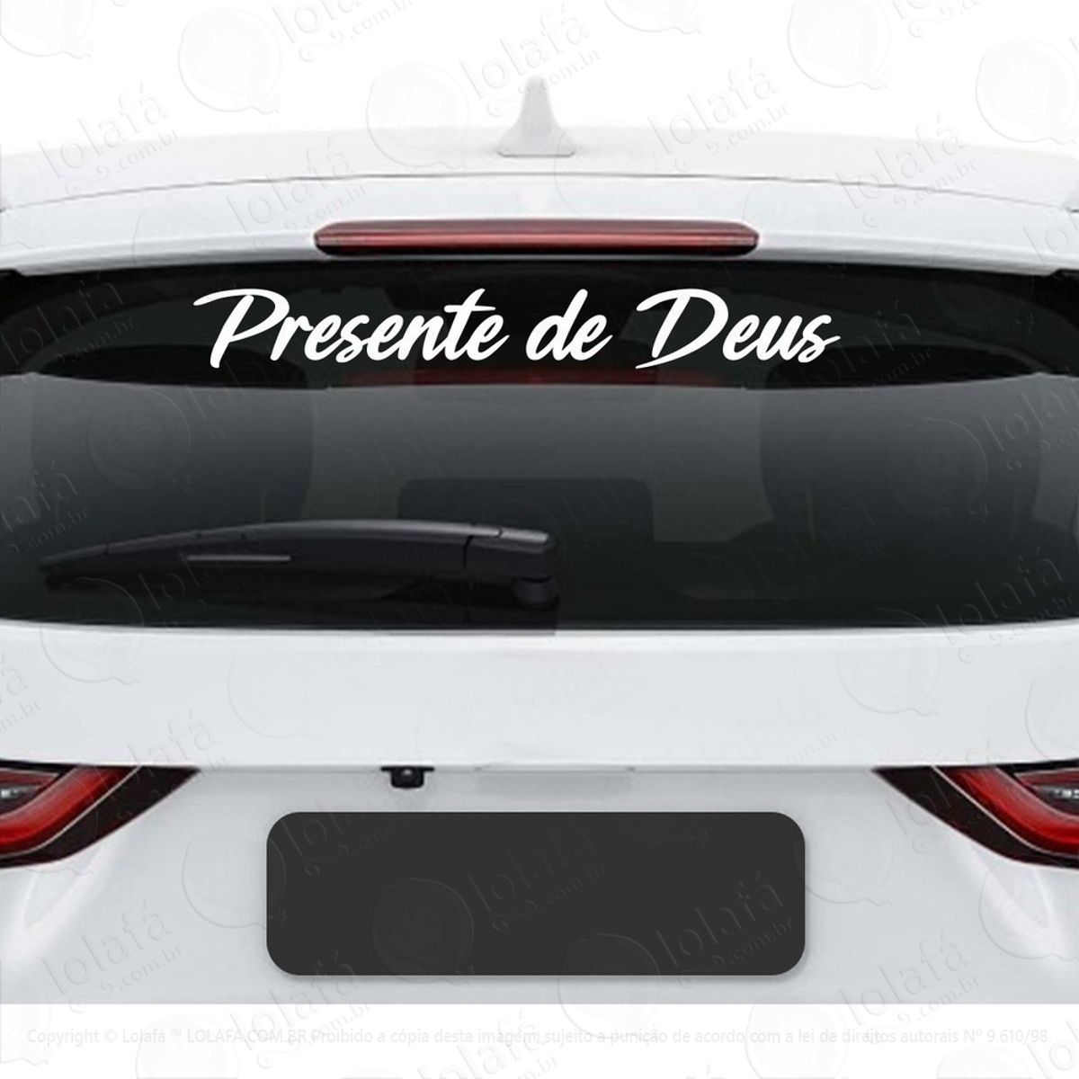Adesivo Vidro Traseiro Presente De Deus Frase Automotivo Mod:3921