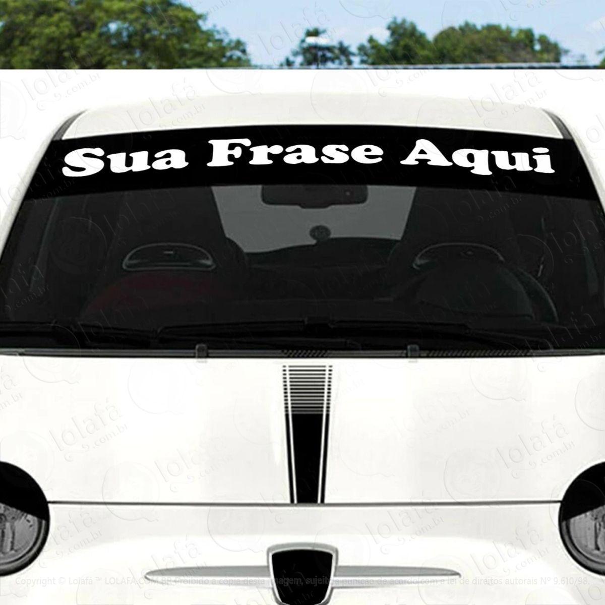 Adesivo Parabrisa Personalizado Frase Nome Carro Rebaixado Mod:3962