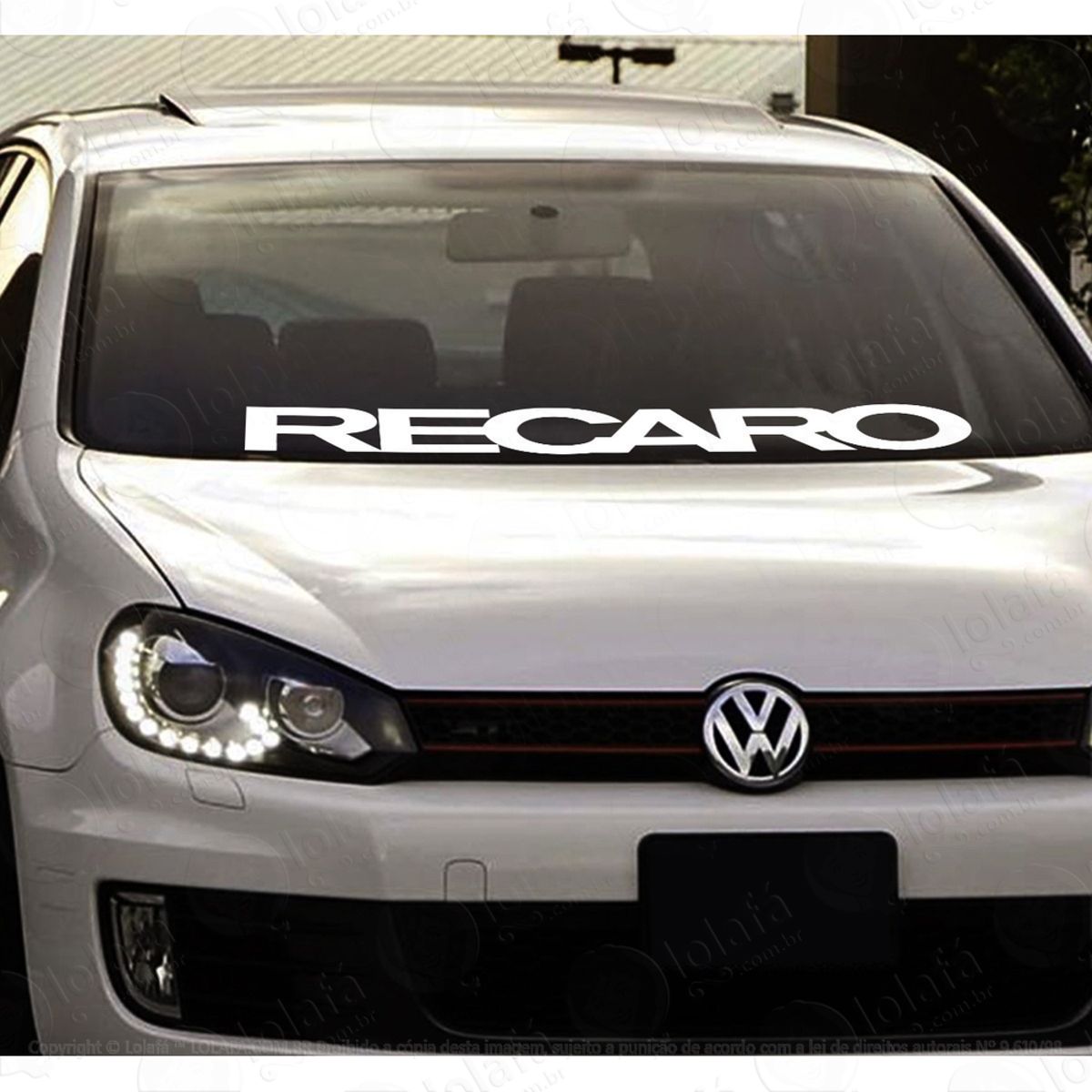 Adesivo Parabrisa Recaro Tuning Carro Rebaixado Som Dub Mod:3994