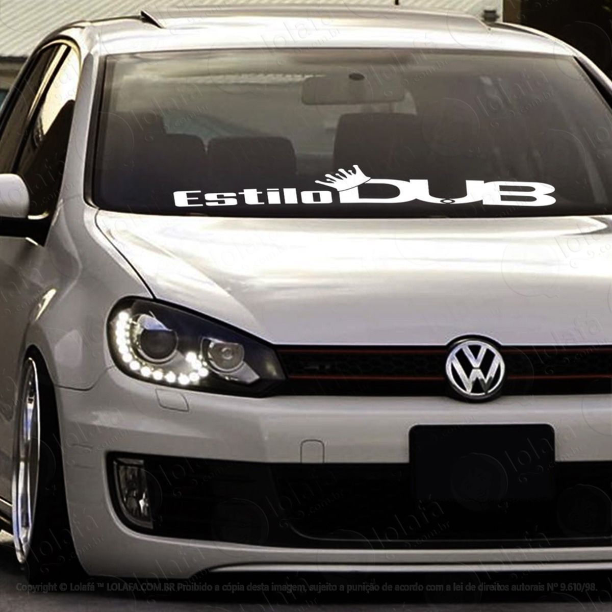Adesivo Para Brisa Estilo Dub Carro Rebaixado Som Automotivo Mod:4052