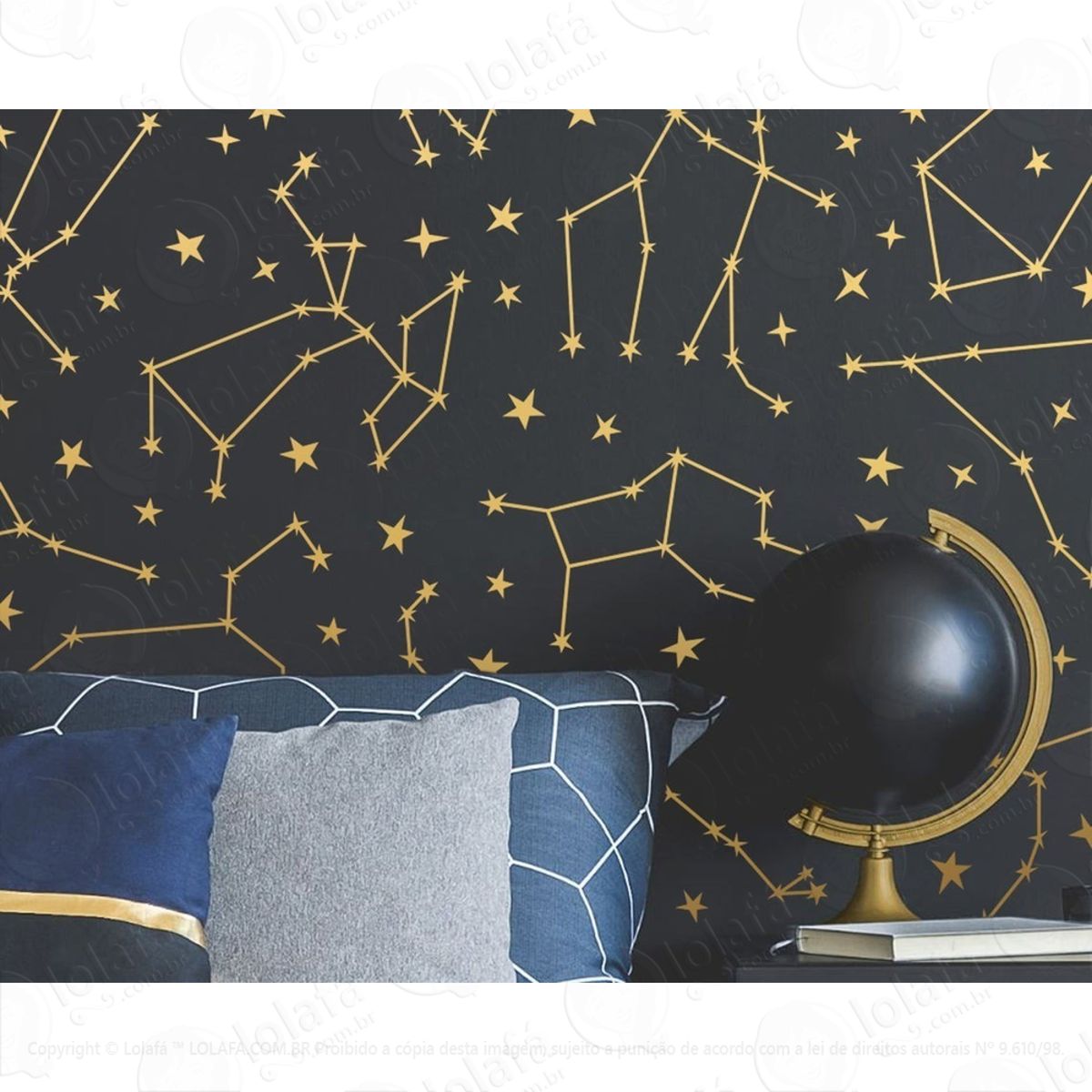 Adesivo Zodíaco Constelação Decoração Parede Estrelas Mod:4074