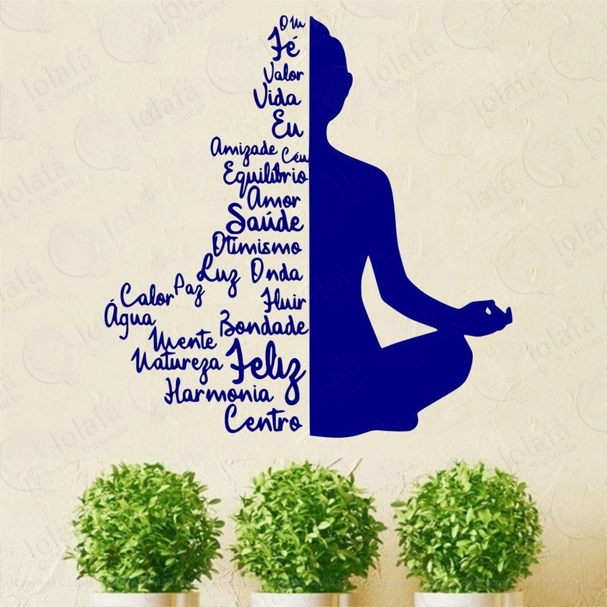 Adesivo De Parede Meditação Positividade Zen Buda Spa Mod:4084