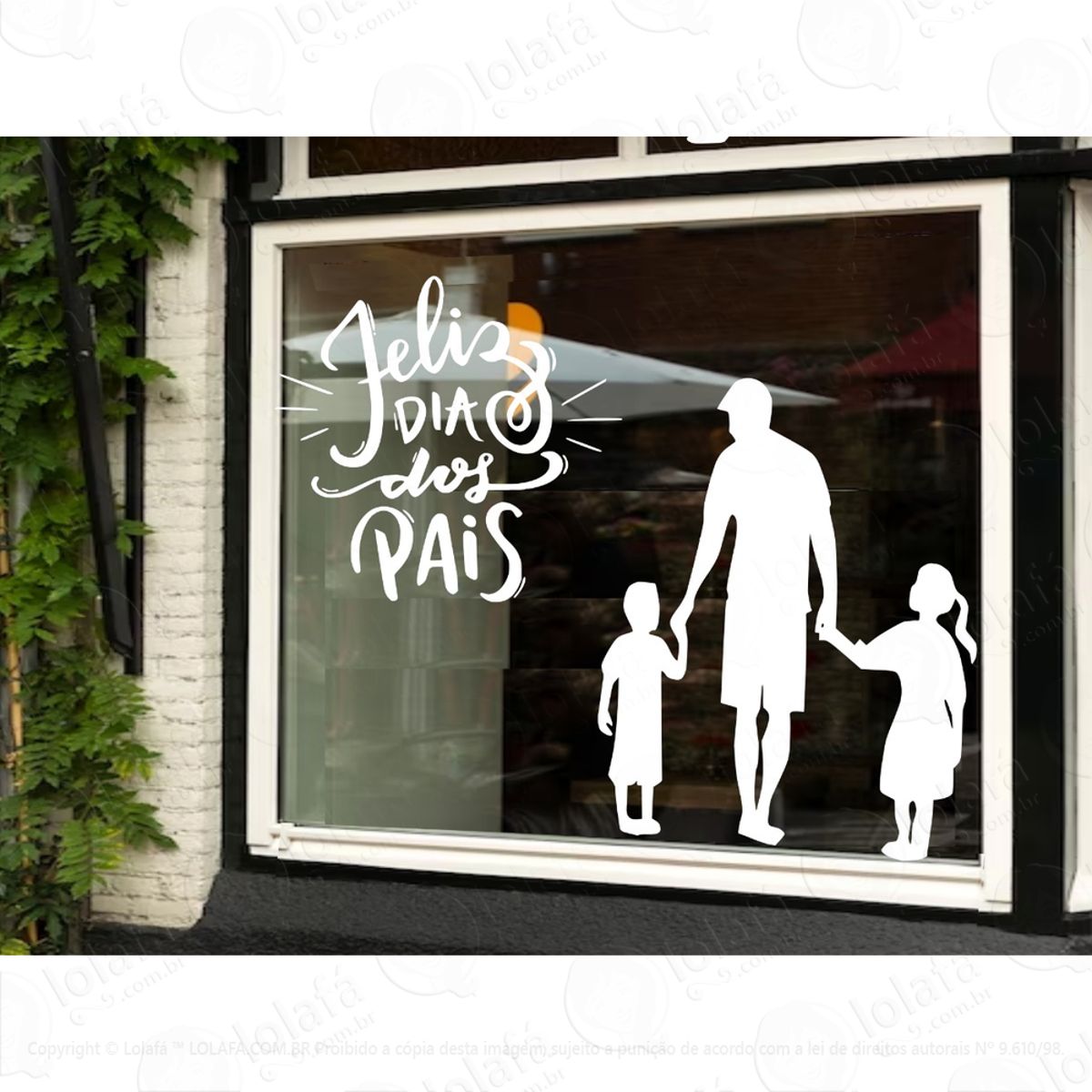 adesivo vitrine dia dos pais loja shopping pai mod:4092