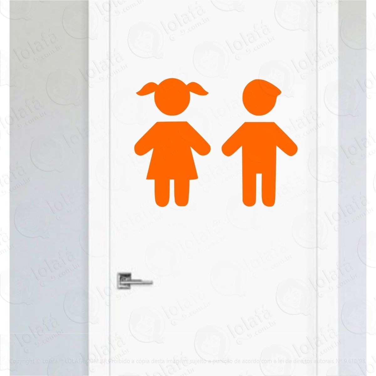 Criança Porta De Banheiro Adesivo Toilet Escola Vestiário Mod:4109