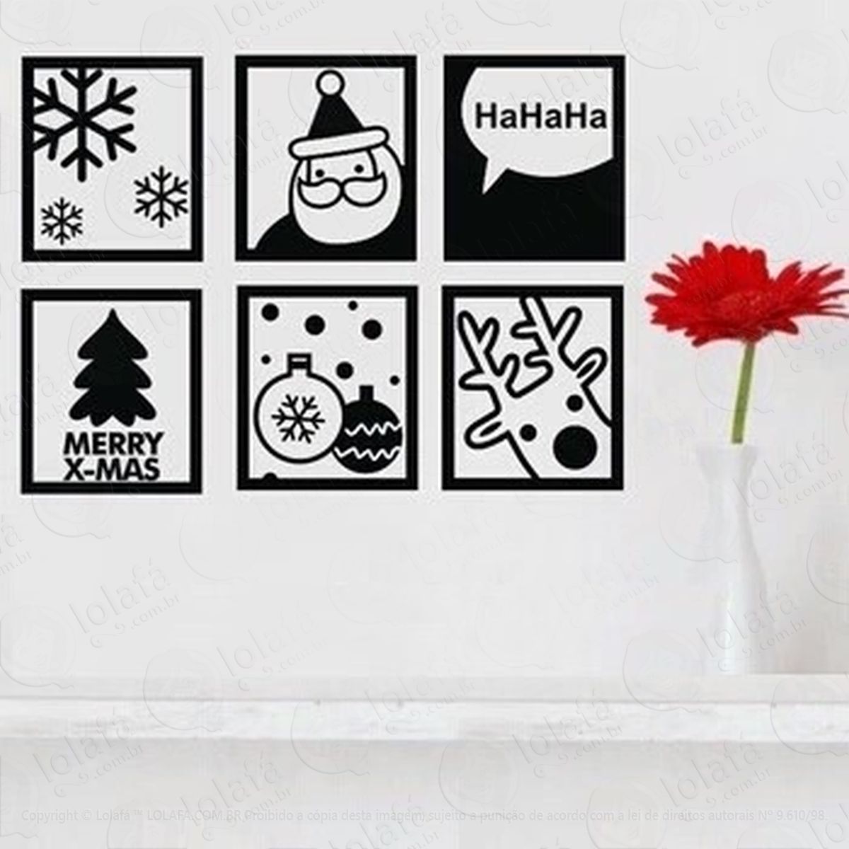 Kit Adesivo Natal Divertido Mod:4113