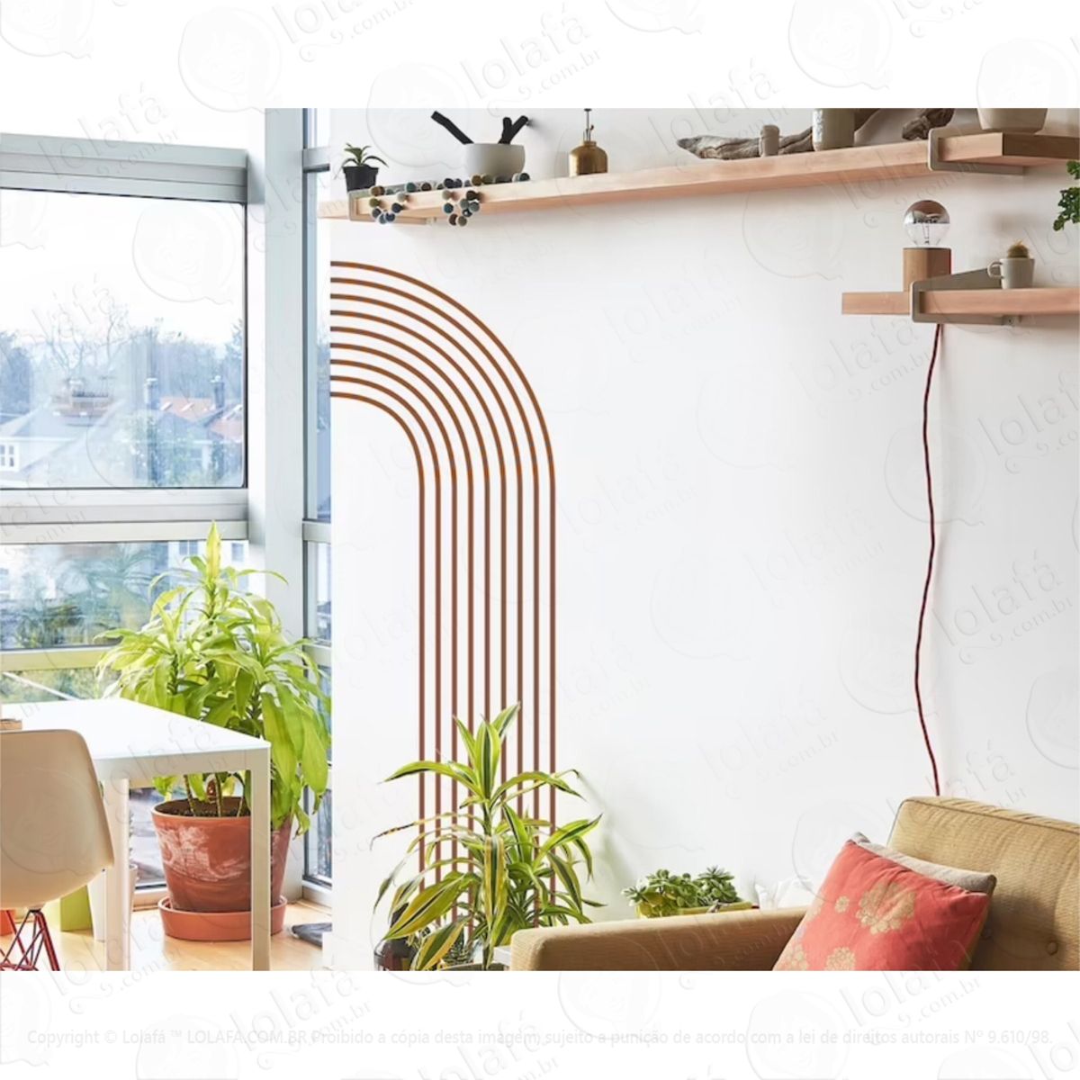 Adesivo Parede Arcos Arc Boho Decoração Parede Mod:4126