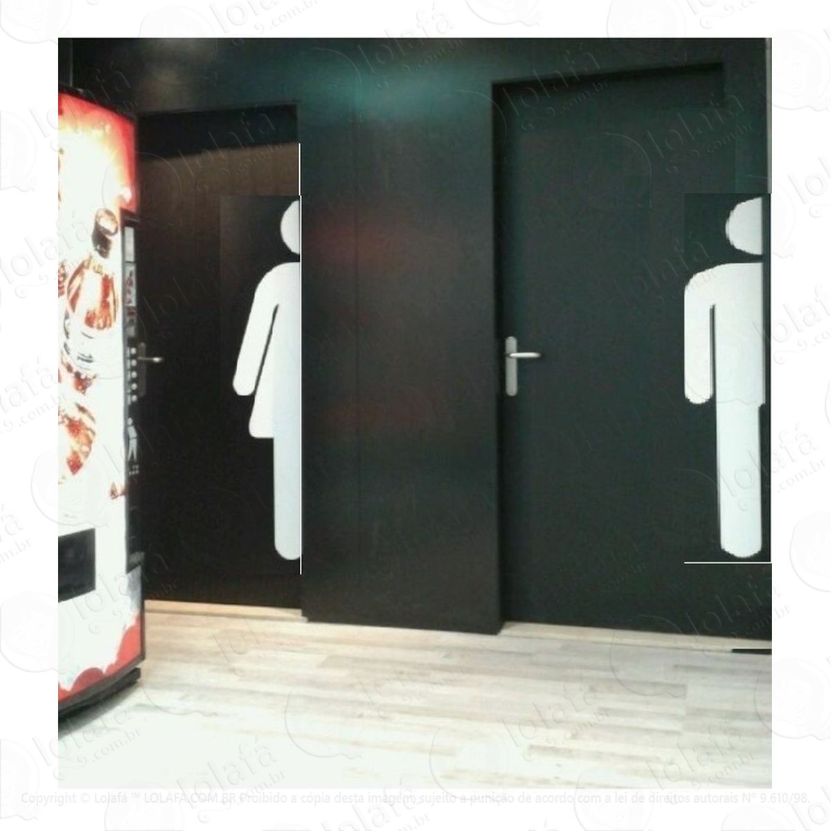 Casal Porta De Banheiro Adesivo Vinil Toilet Loja Mod:4136