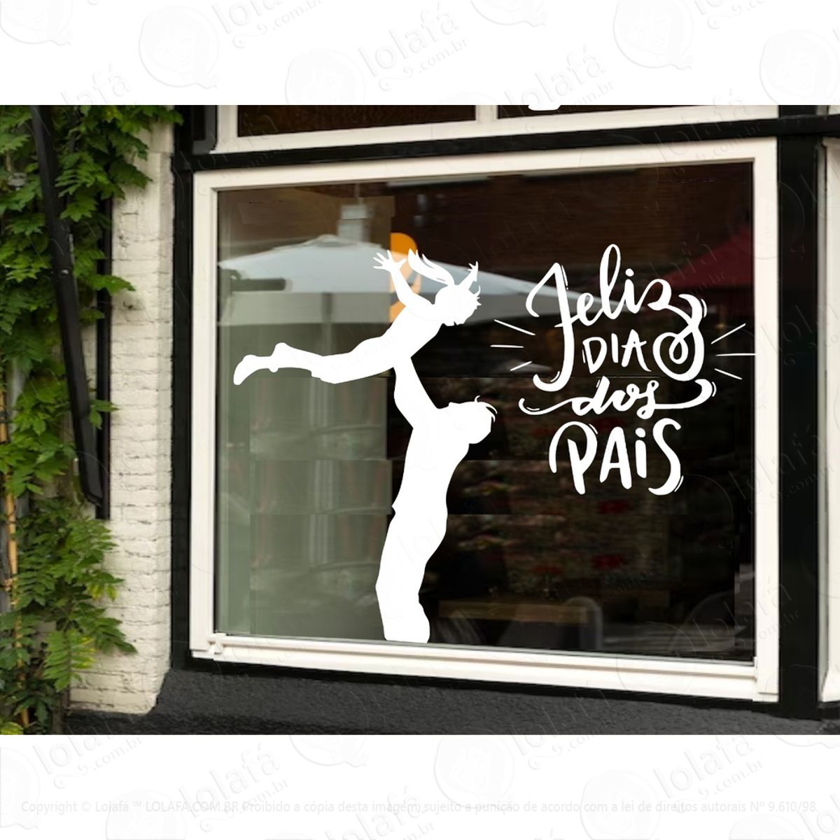 adesivo vitrine dia dos pais loja shopping pai mod:4147