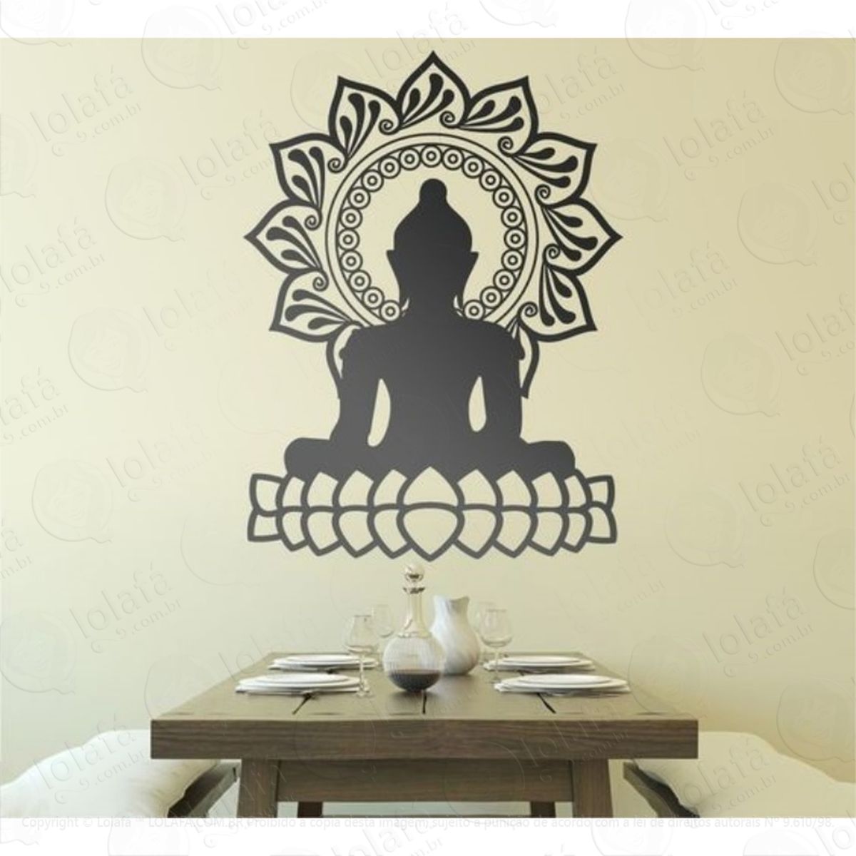 Adesivo De Parede Meditação Zen Buda Spa Decoração Mod:4154