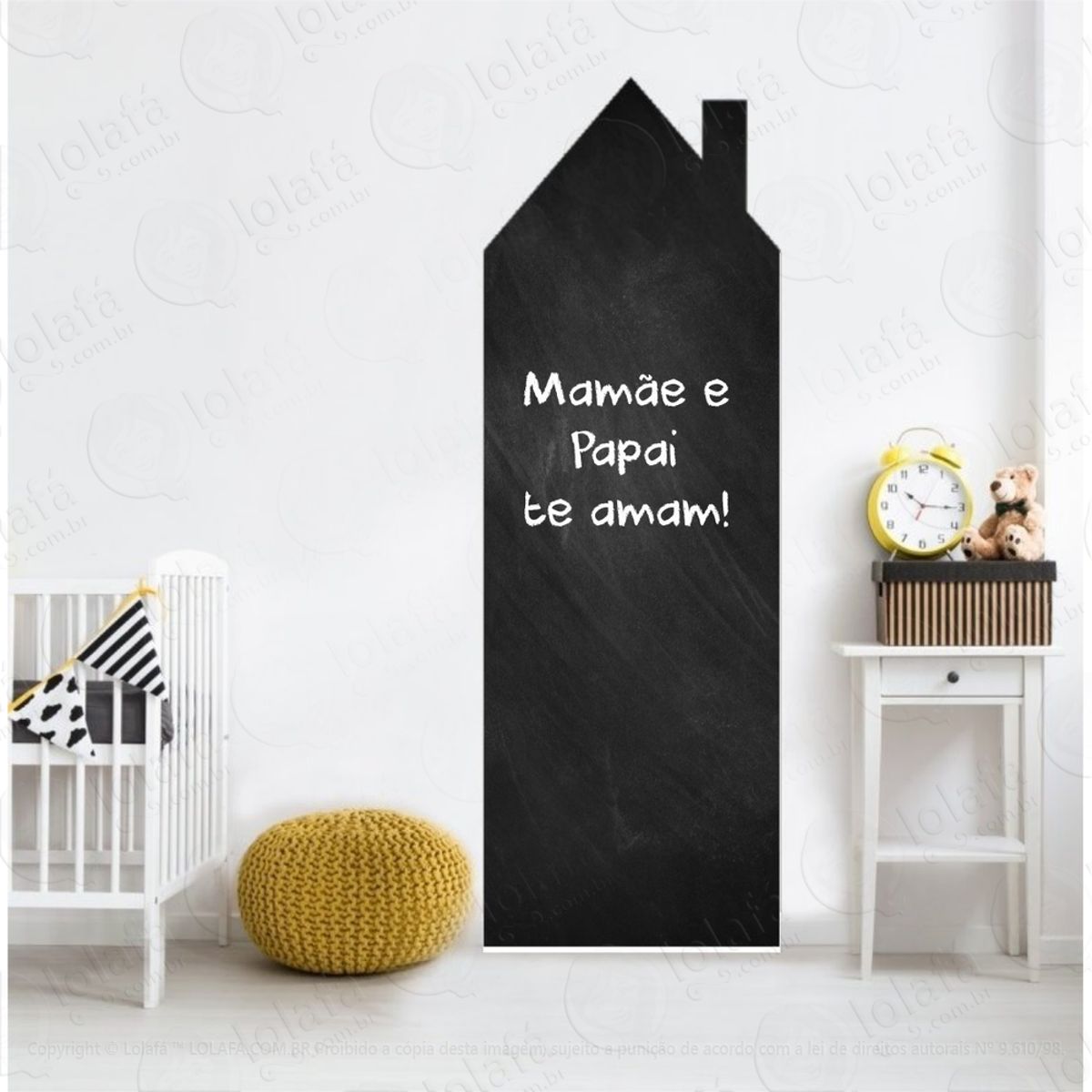 Adesivo De Parede Lousa Casinha Chalkboard Casa Quarto Mod:4159