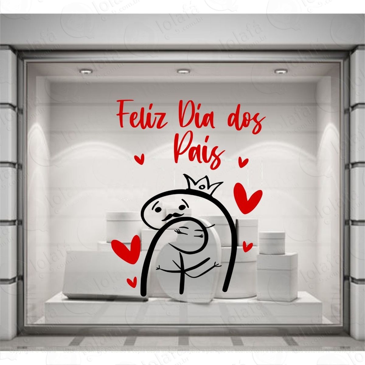 Adesivo Vitrine Dia Dos Pais Loja Shopping Flork Mod:4189