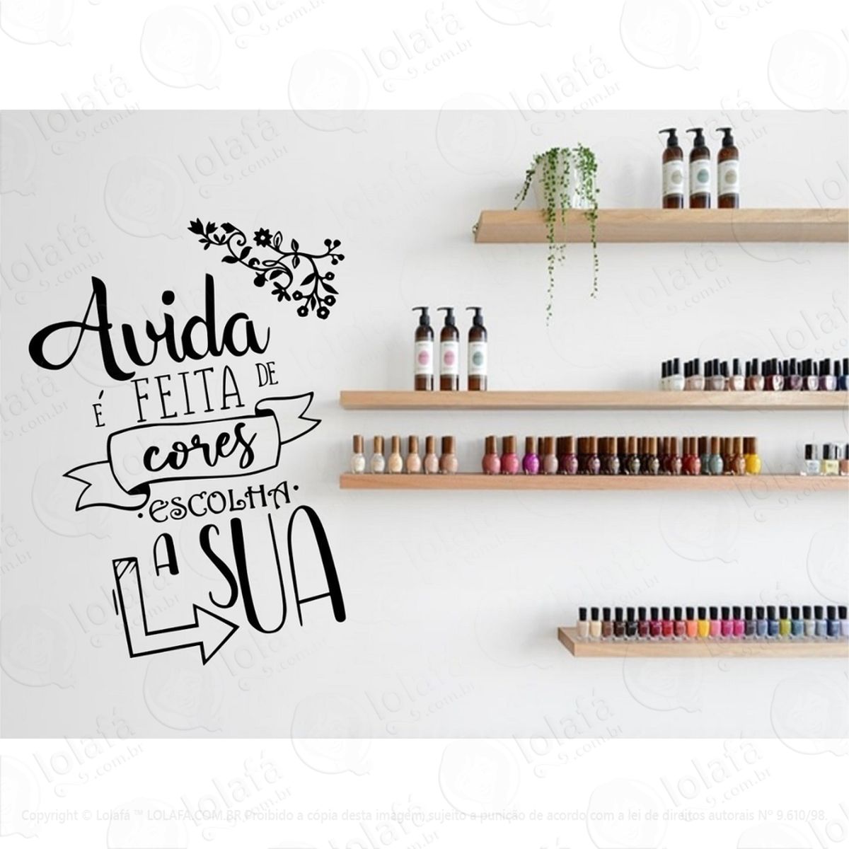 Adesivo De Parede Esmalteria Manicure Nails Mod:4205