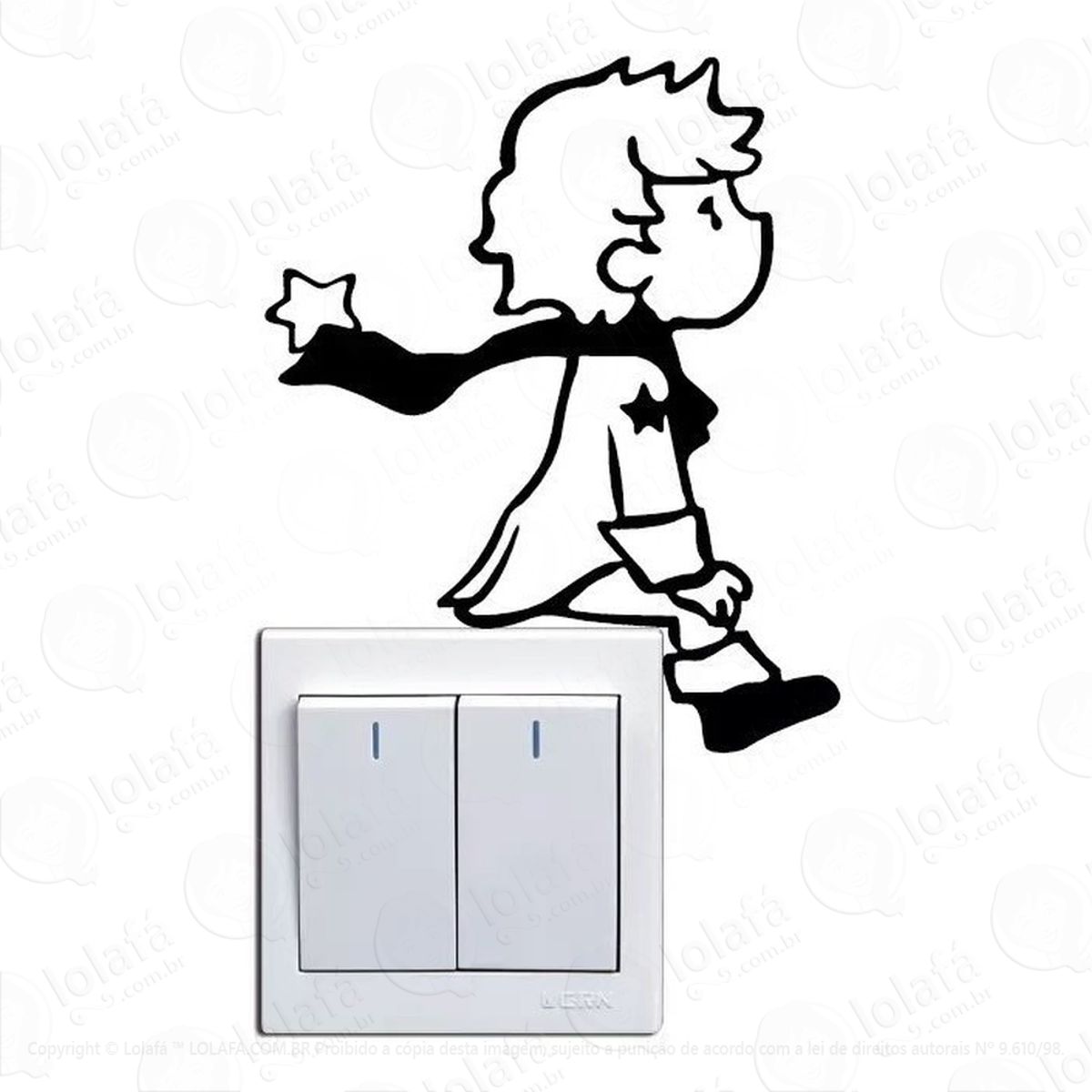 2 Adesivos Pequeno Príncipe Adesivo De Parede Tomada Quarto Mod:4213