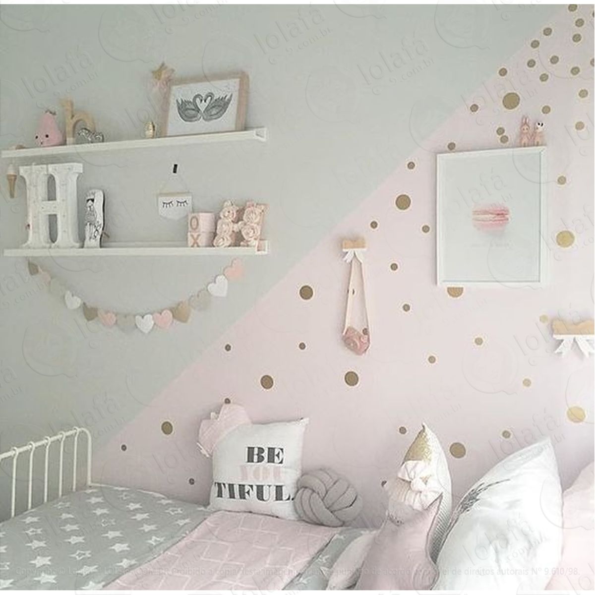 300 Bolinhas Petit Poa 5 E 3 Cm Adesivo Parede Quarto Bebê Mod:4243