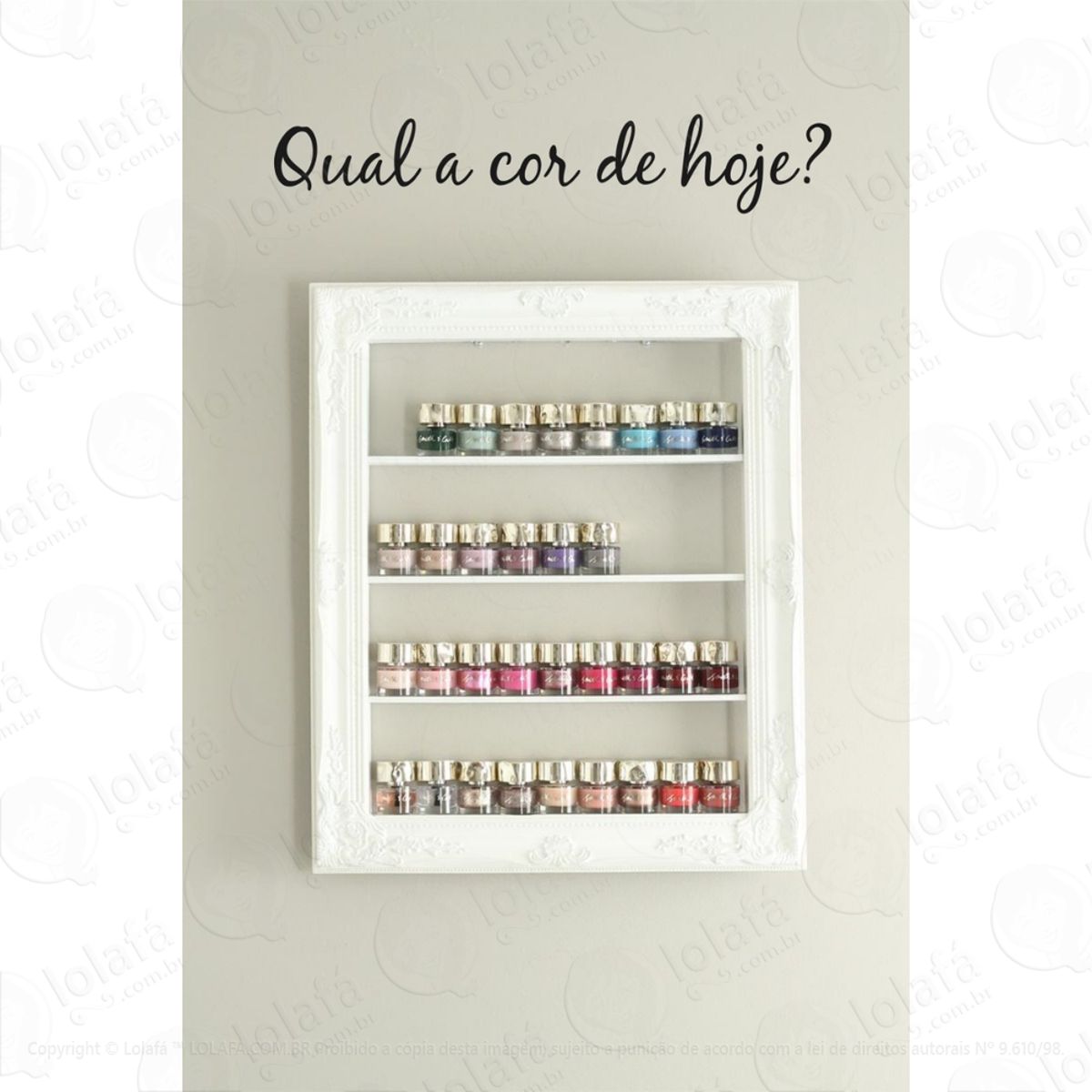 Adesivo De Parede Qual A Cor De Hoje Manicure Nail Mod:4262