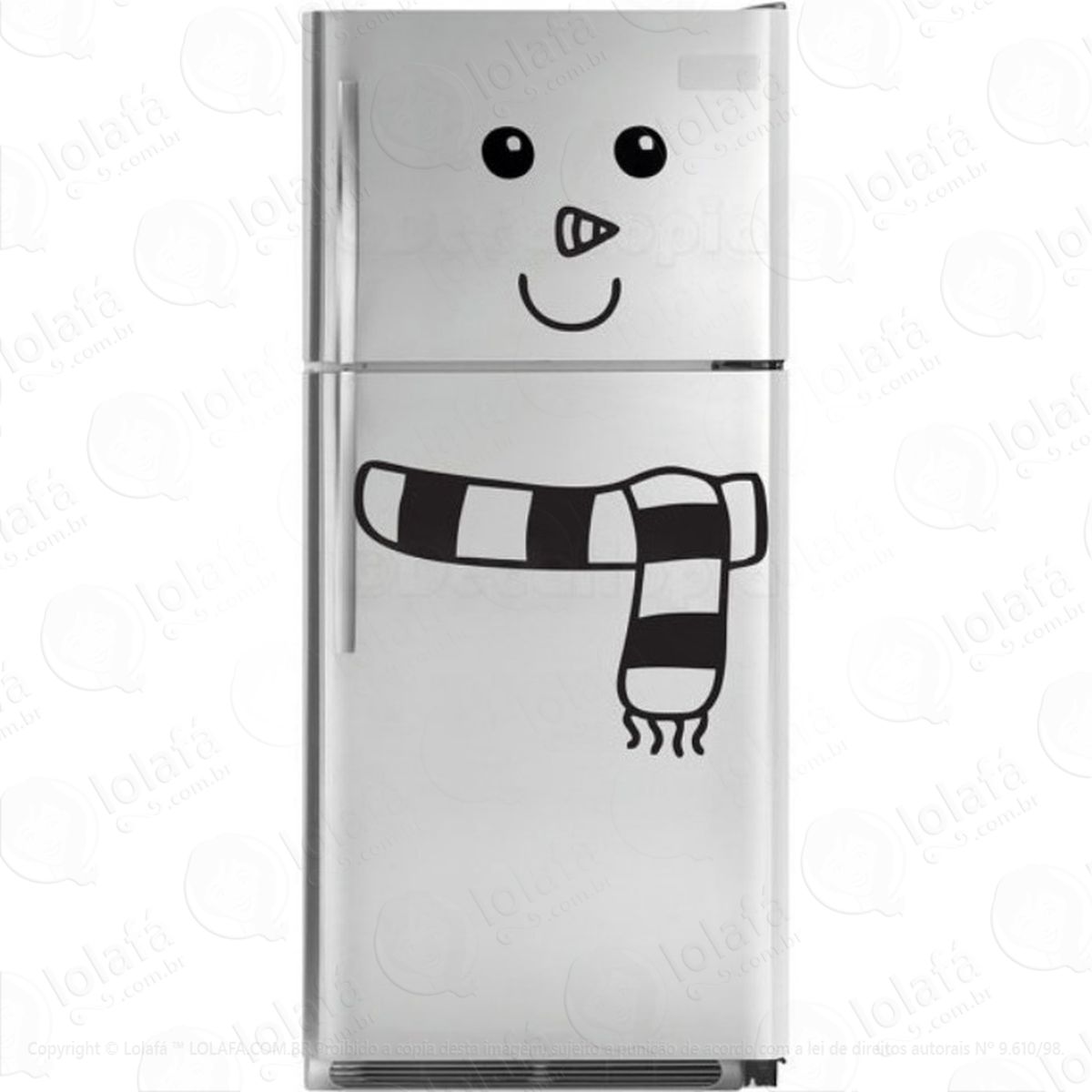 Adesivo Boneco De Neve - Natal Porta Geladeira Parede Mod:4285