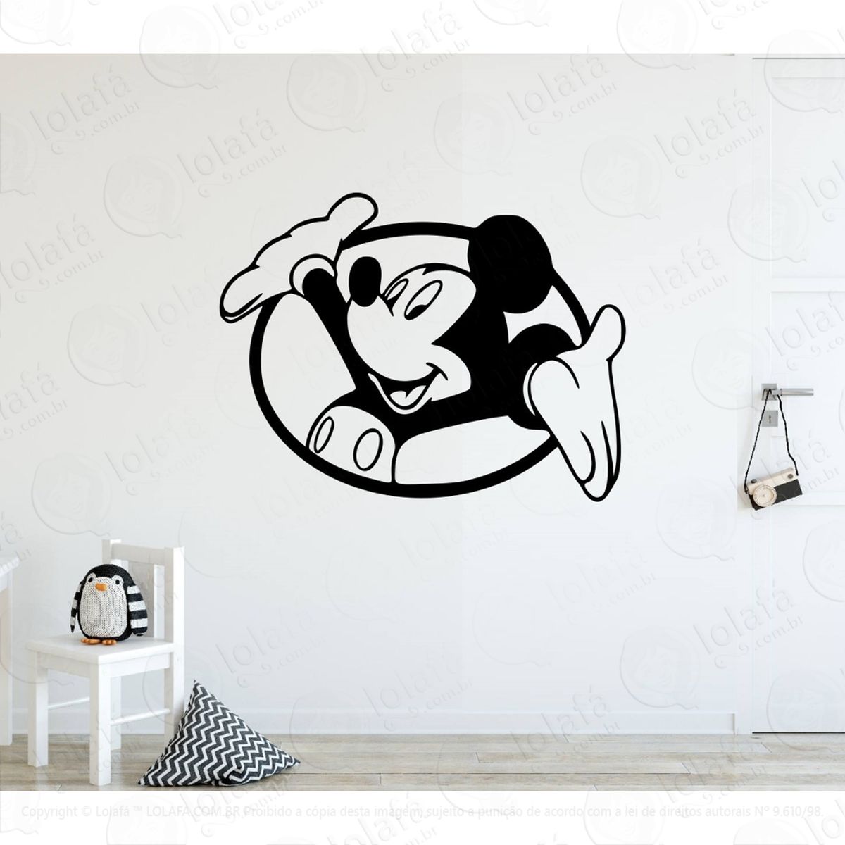 Adesivo De Parede Mickey Mouse Quarto De Bebê Bebe Mod:4305