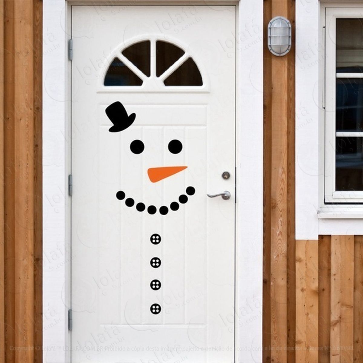 Adesivo Boneco De Neve - Natal Porta Geladeira Parede Mod:4320