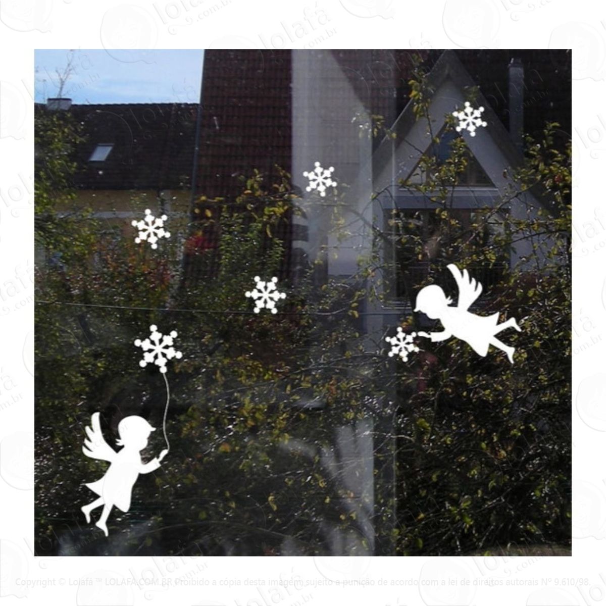 Adesivo Natal Anjo Decorativo Parede Festa Anjinho Mod:4321