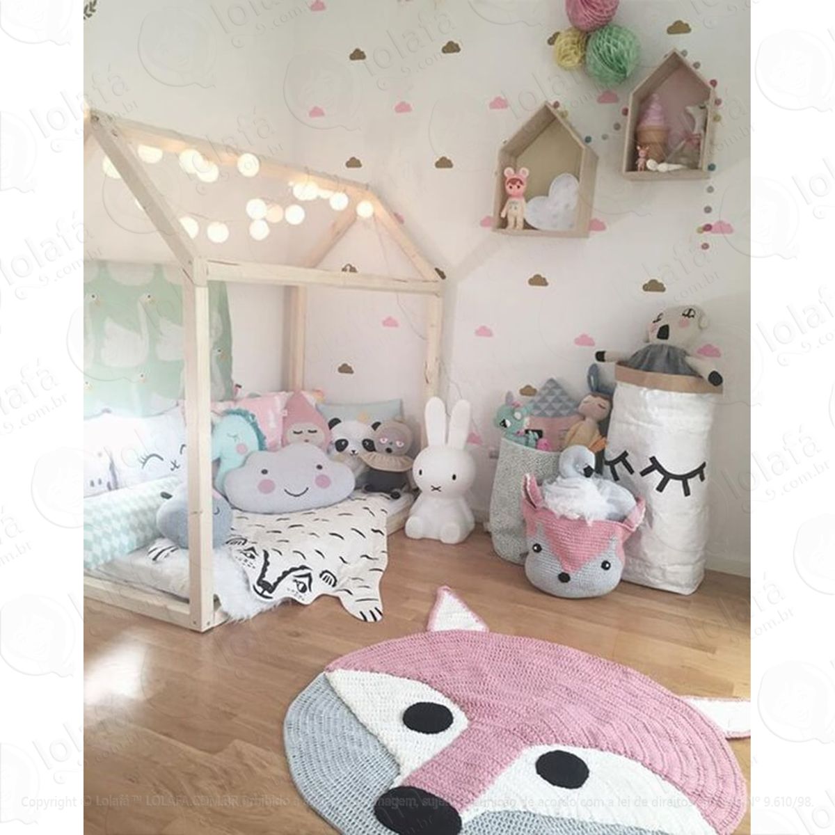 Adesivo De Parede Nuvens Quarto Bebê Decoração Nuvem 200und Mod:4364