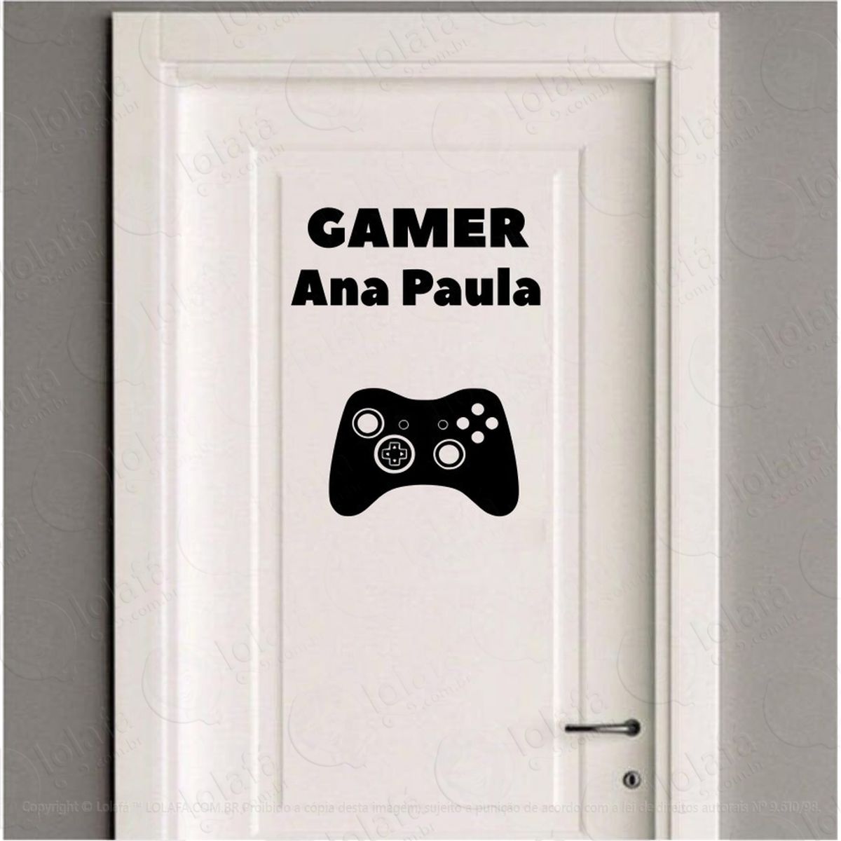 Adesivo De Parede Kit Gamer Console Nome Personalizado Mod:4378