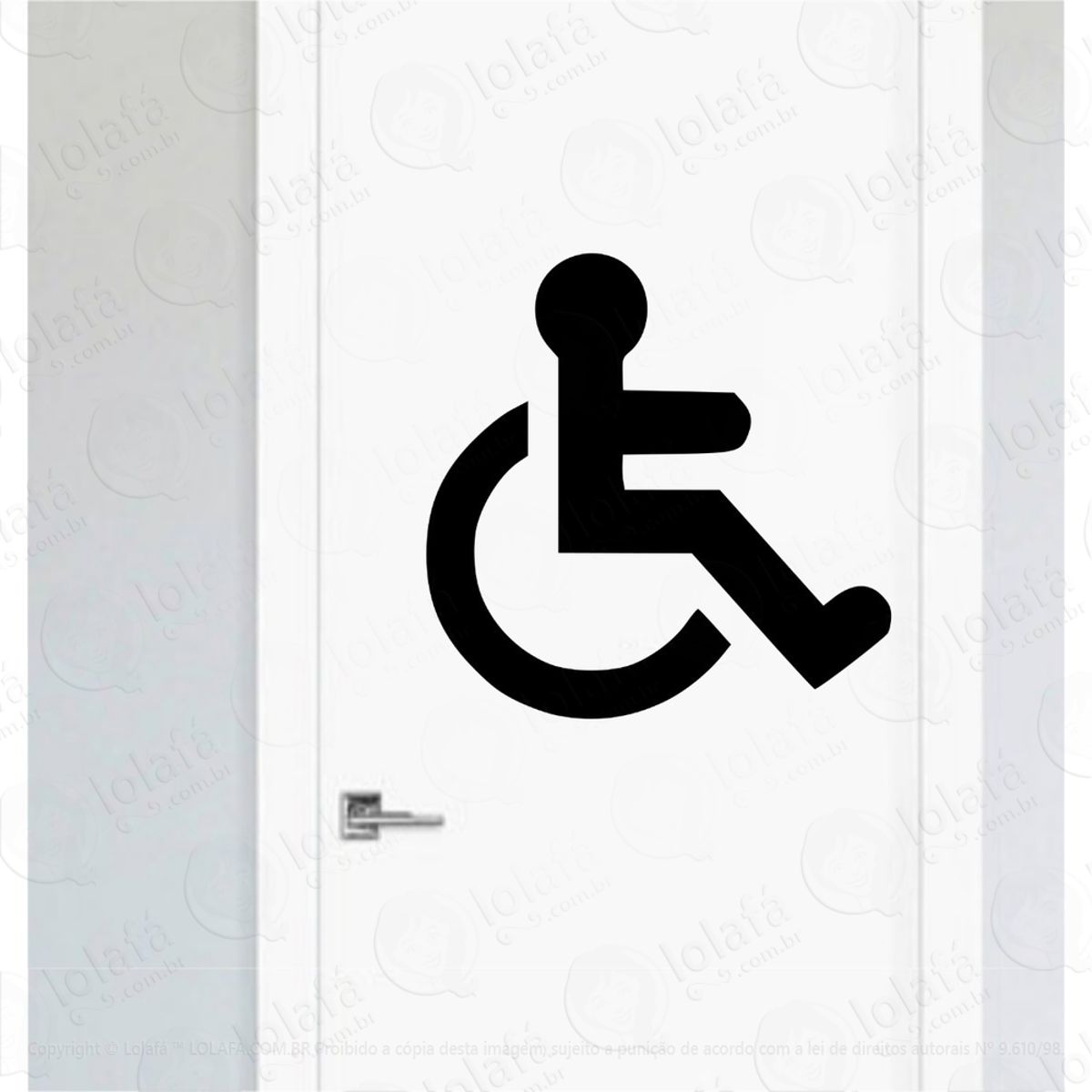 Adesivo Porta De Banheiro Pcd Escola Vestiário Toilet Mod:4388