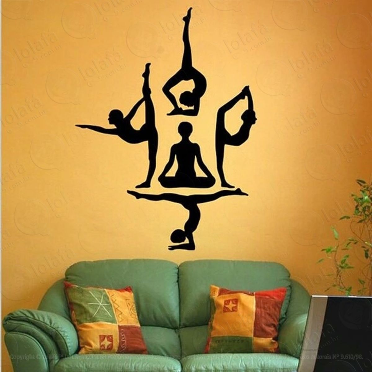 Yoga Em Adesivo Vinil Decoração Parede Zen Ambiente Spa Mod:4393