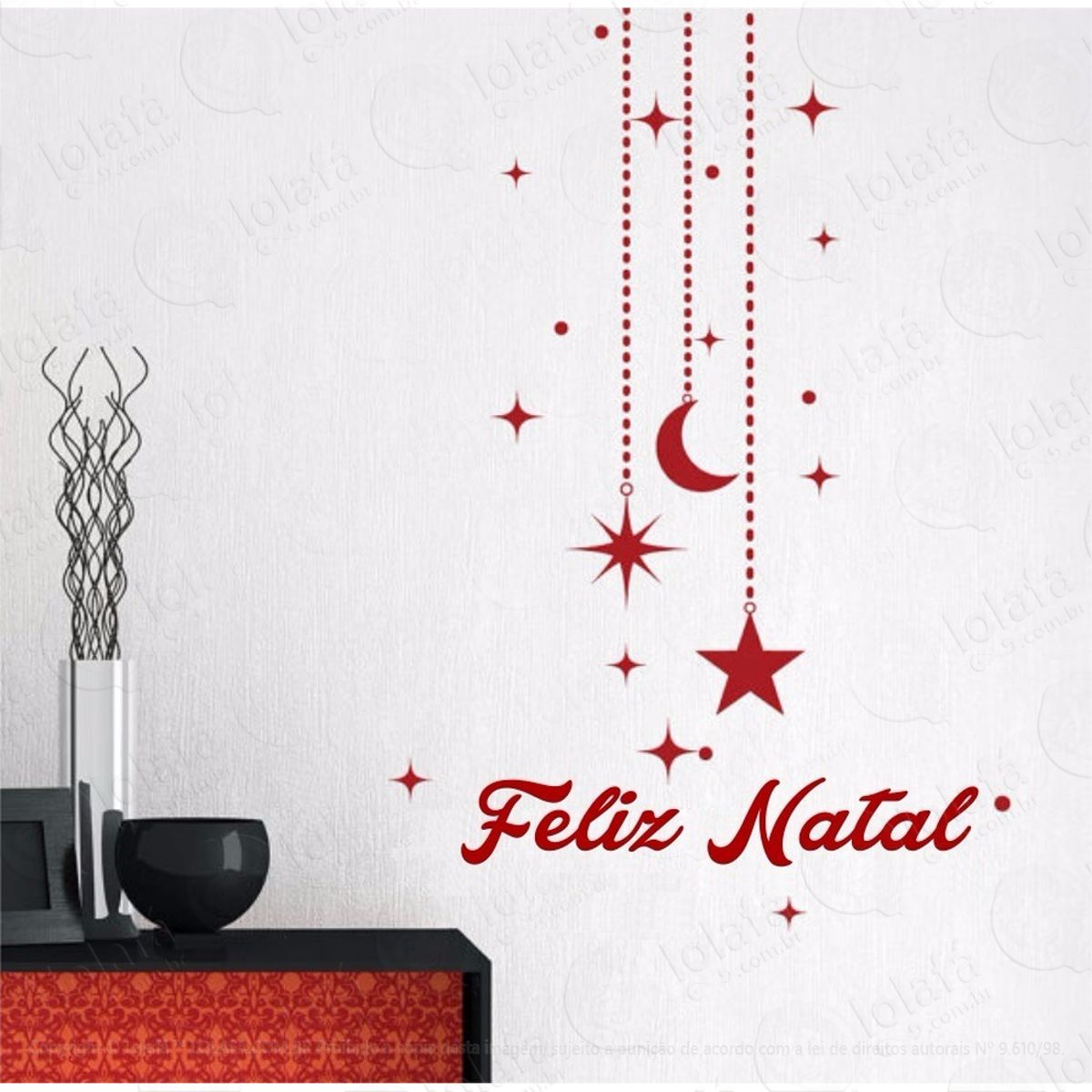 Adesivo Ornamental Natal Decoração Vitrine Ceia Mod:4430