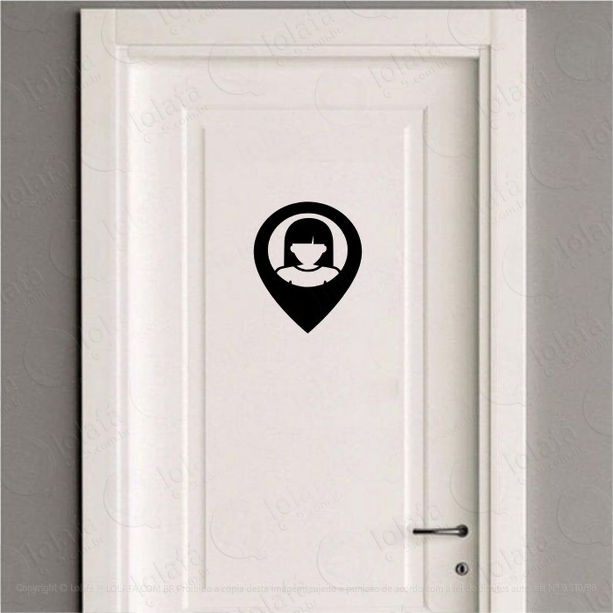 Adesivo Porta De Banheiro Toilet Geolocalização Casal Vinil Mod:4434
